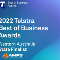 AMPS Telstra Best of Business Awards Finalist Banner
